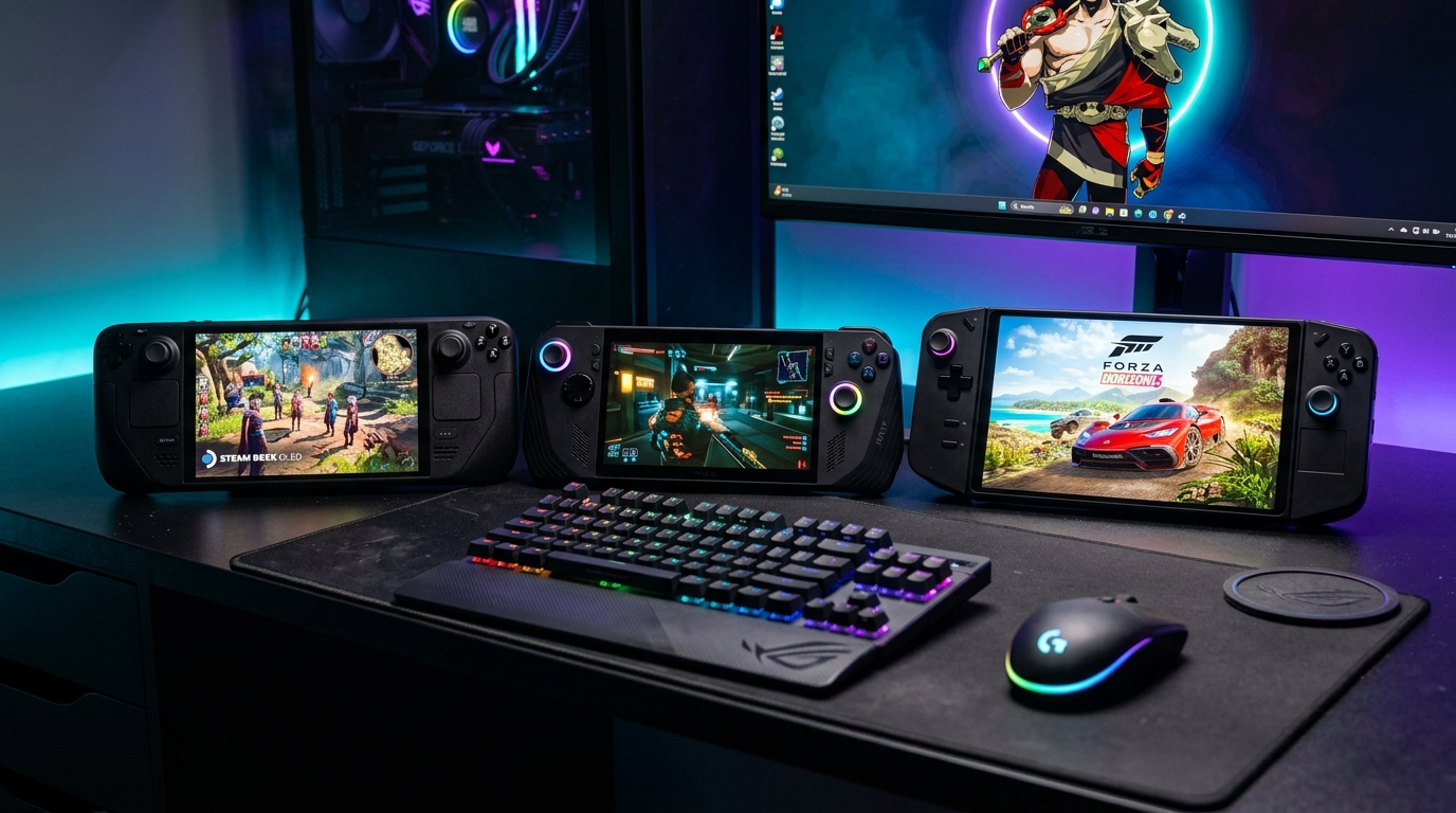 Steam Deck OLED vs ROG Ally X vs Lenovo Legion Go: The Definitive Handheld PC Gaming Comparison (2026)
