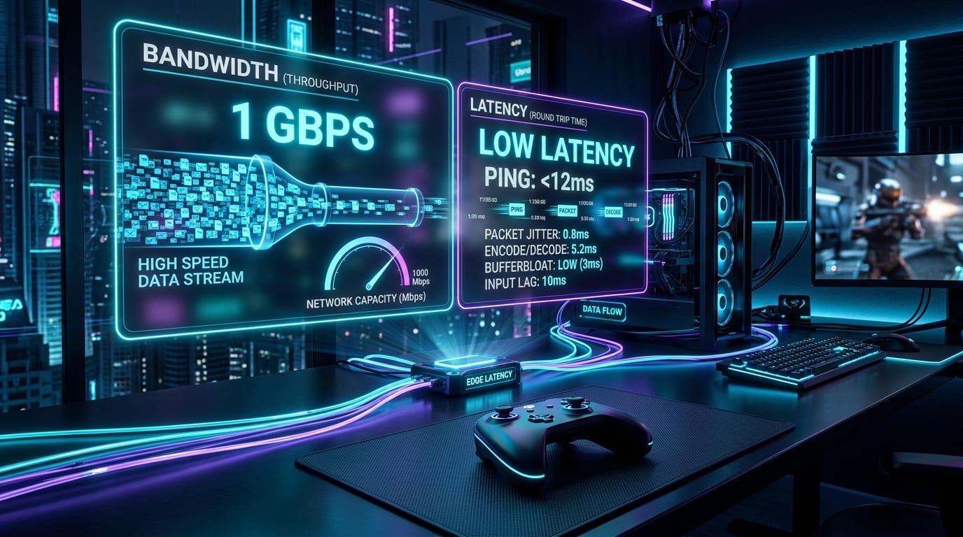 Cloud Gaming: Latency vs. Bandwidth – Why Your 1 Gbps Fiber Still Feels Sluggish