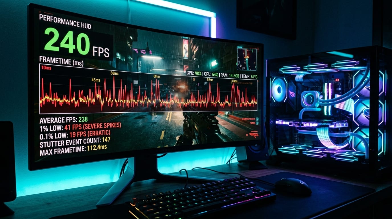 High FPS But Still Stuttering: How to Fix Frametime Spikes and 0.1% Lows